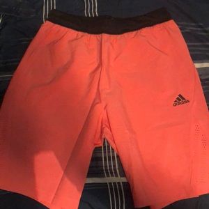 Pink adidas athletic shorts